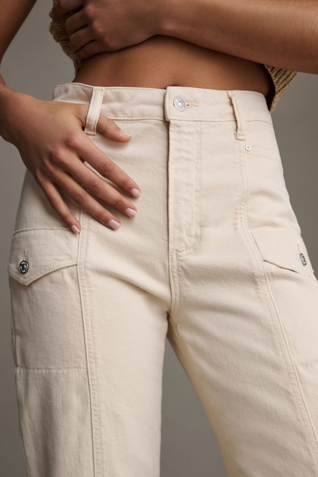 PAIGE Alexis High-Rise Tapered Cargo Jeans | Anthropologie