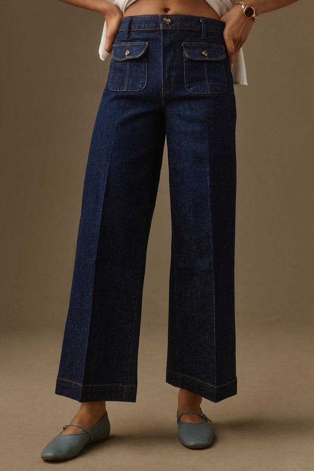 PAIGE Harper Ankle High-Rise Wide-Leg Jeans #1