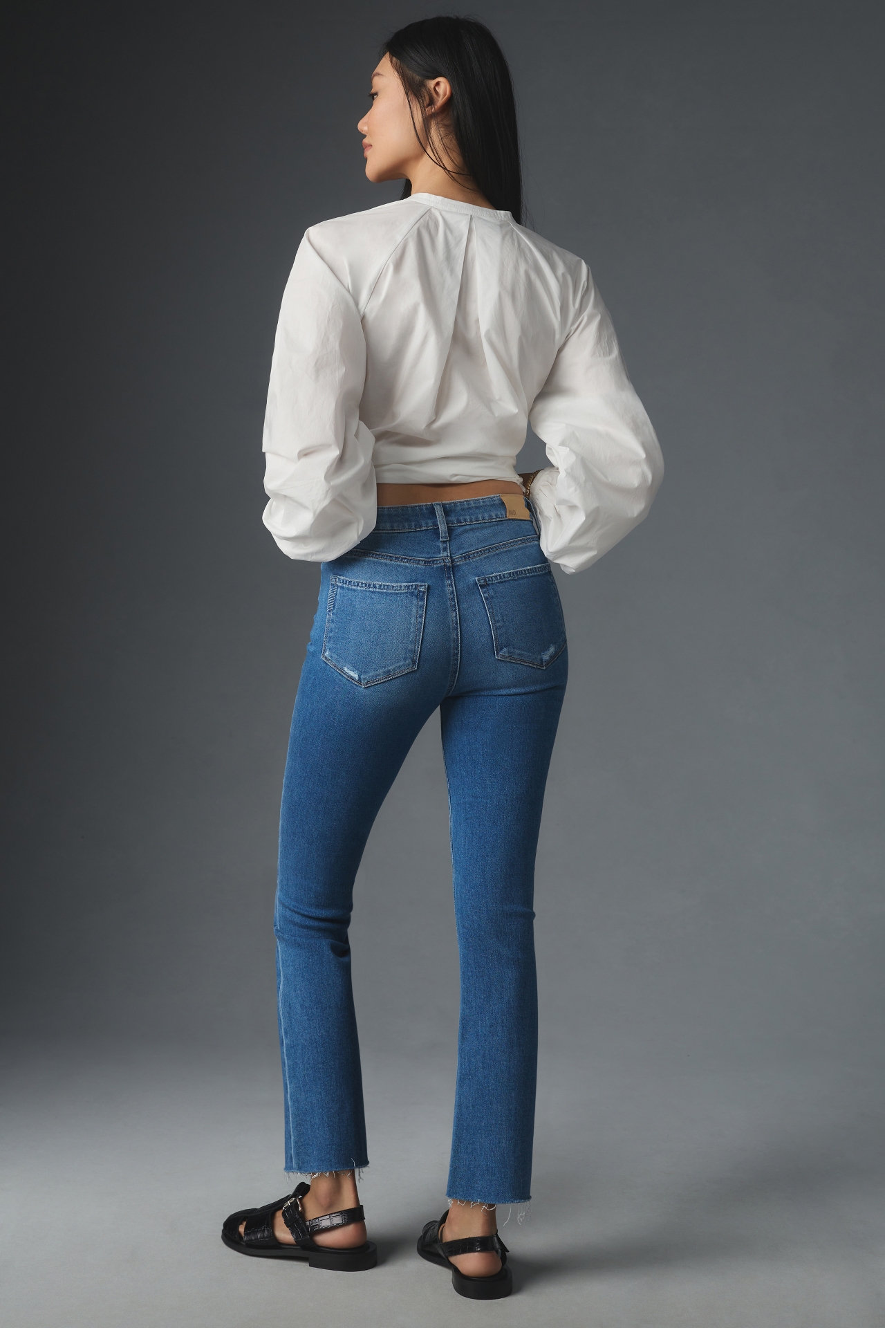 PAIGE  Colette Mid-Rise Crop Flare Jeans