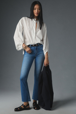 thumbnail image 2 of PAIGE Colette Maternity Crop Flare In Folk Distressed 2 of 14