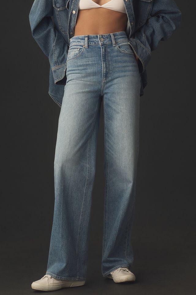 Xuela - High Rise Washed Wide Leg Jeans