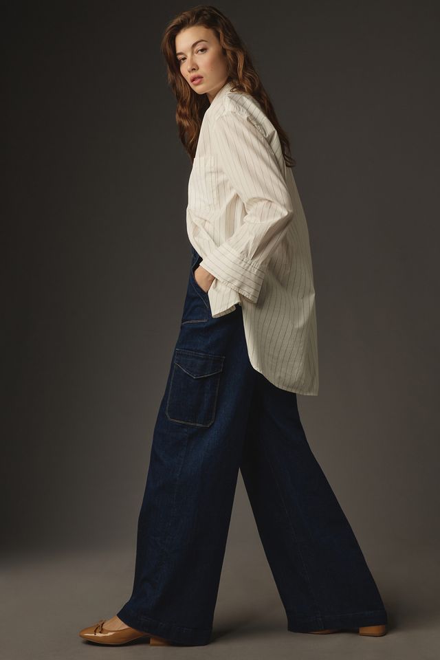 PAIGE Harper Utility High-Rise Wide-Leg Jeans #3