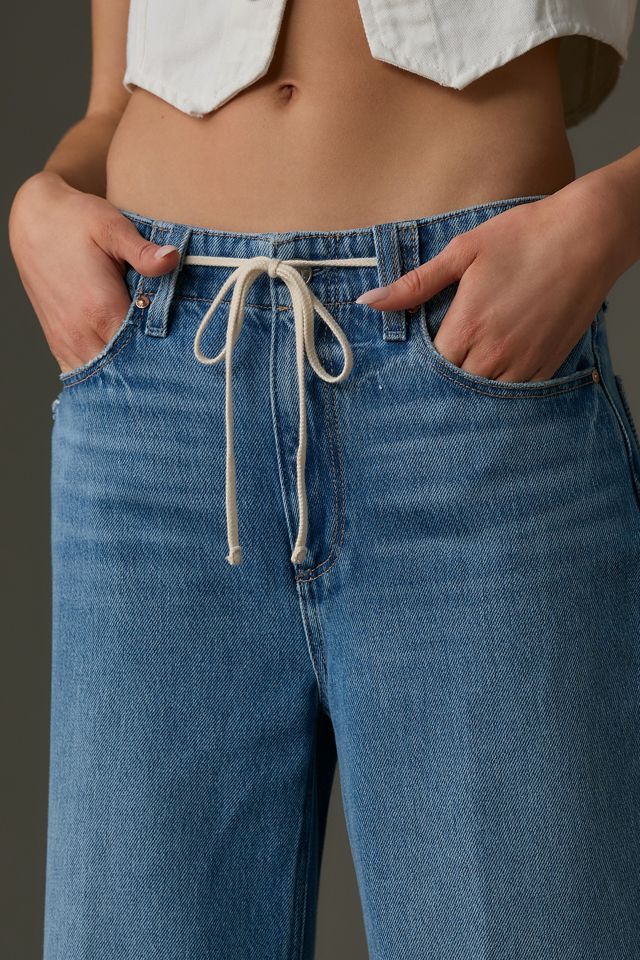 PAIGE Zoe High-Rise Tie-Waist Wide-Leg Jeans #2