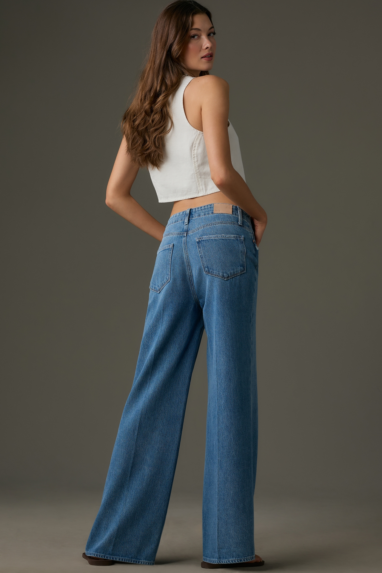 PAIGE Zoe High-Rise Tie-Waist Wide-Leg Jeans