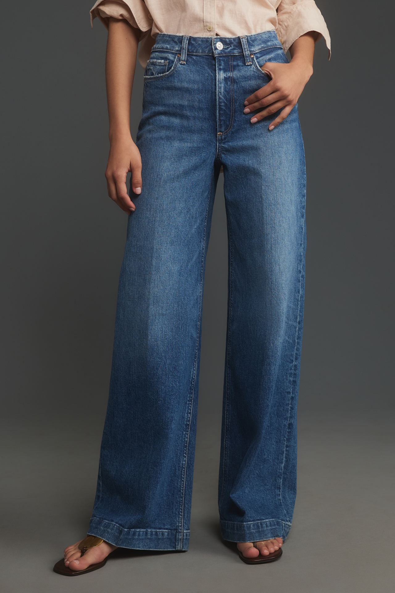 PAIGE Harper High-Rise Wide-Leg Jeans