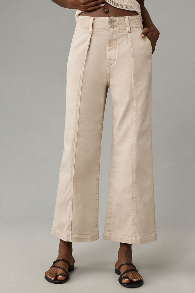 Brooklyn High Rise Utility Wide Leg Jean Magnesite