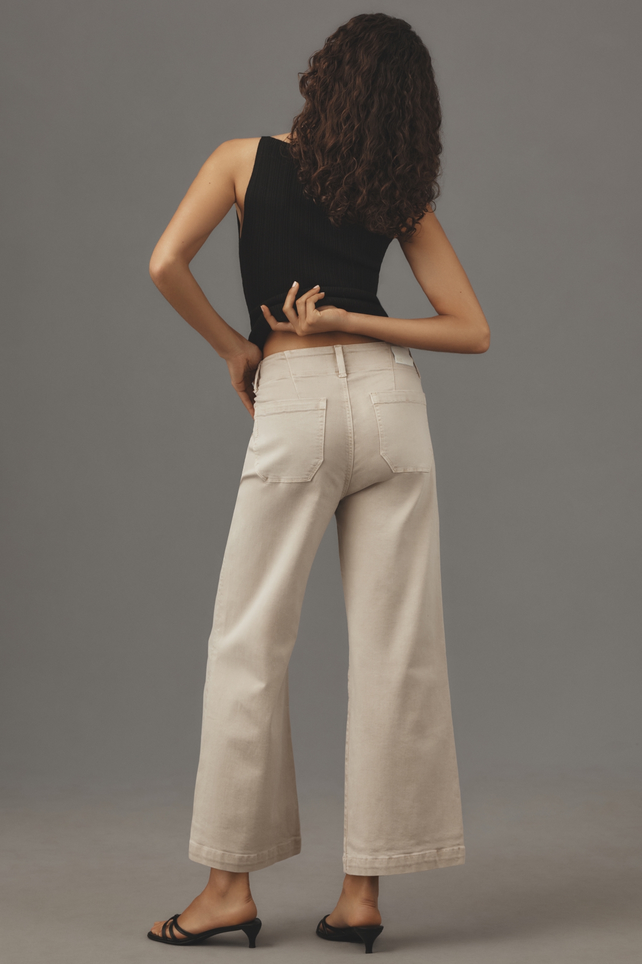 PAIGE Brooklyn High-Rise Crop Wide-Leg Jeans