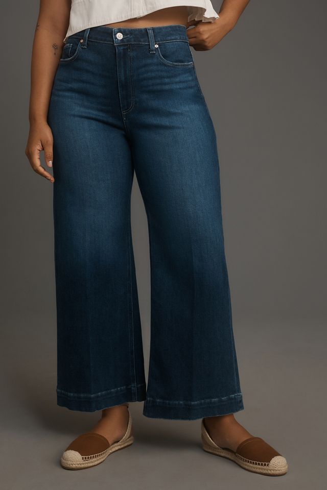 PAIGE The Anessa High-Rise Crop Wide-Leg Jeans #7