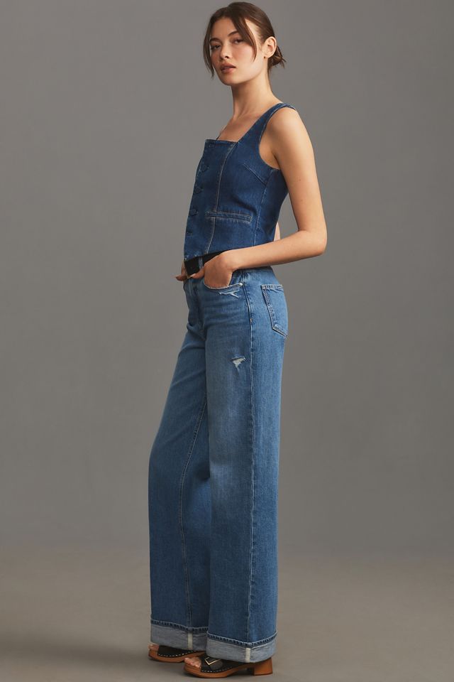 PAIGE Sasha Cuffed High-Rise Wide-Leg Jeans #3