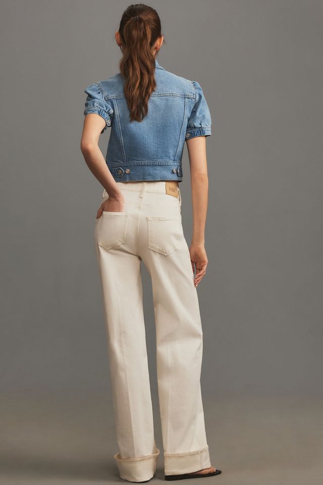 PAIGE Sasha Cuffed High-Rise Wide-Leg Jeans #2