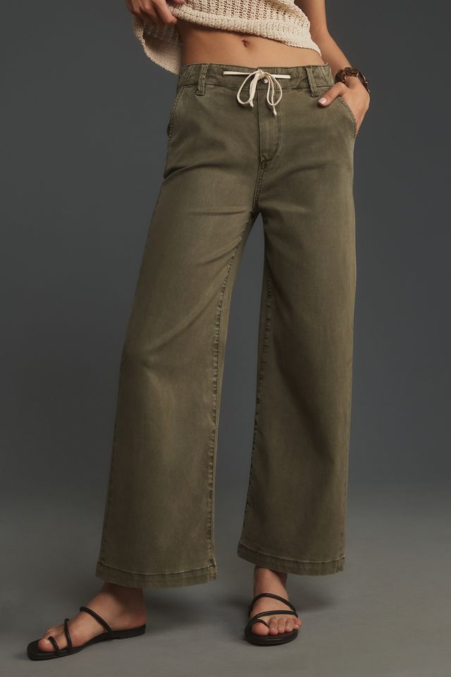 PAIGE Carly High-Rise Crop Wide-Leg Jeans #1