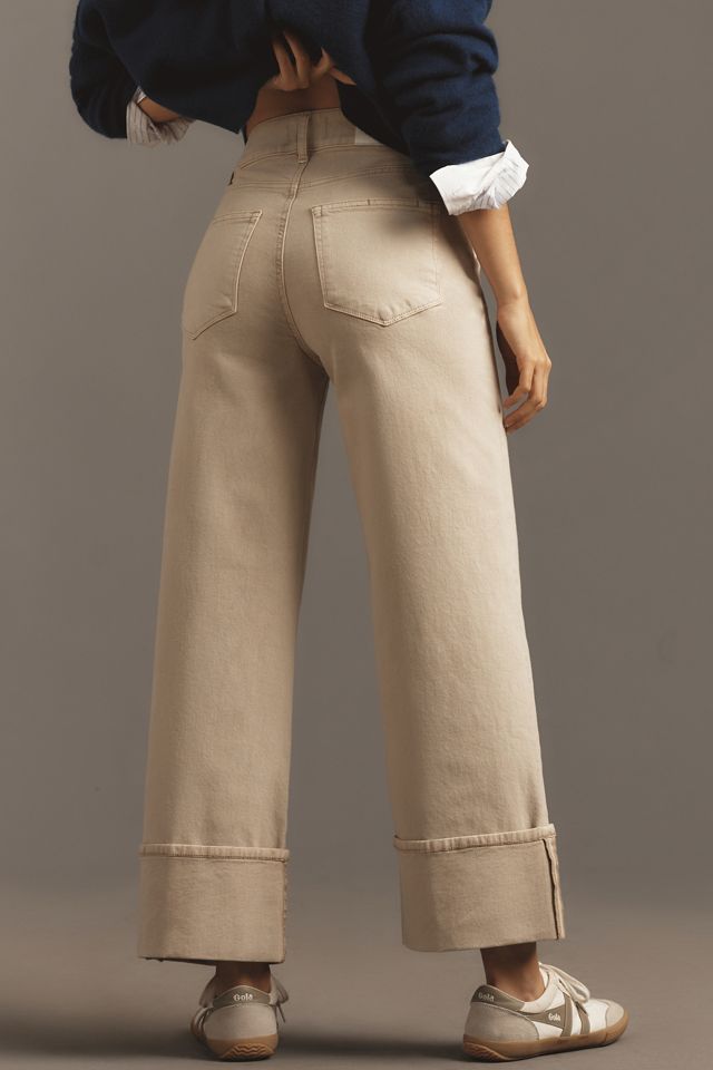 PAIGE Sasha High-Rise Wide-Leg Cuff Jeans #3
