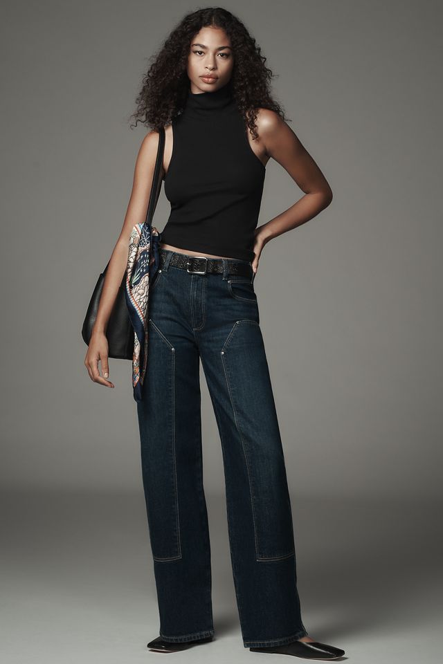 PAIGE Alexis Workwear High-Rise Tapered Jeans #3