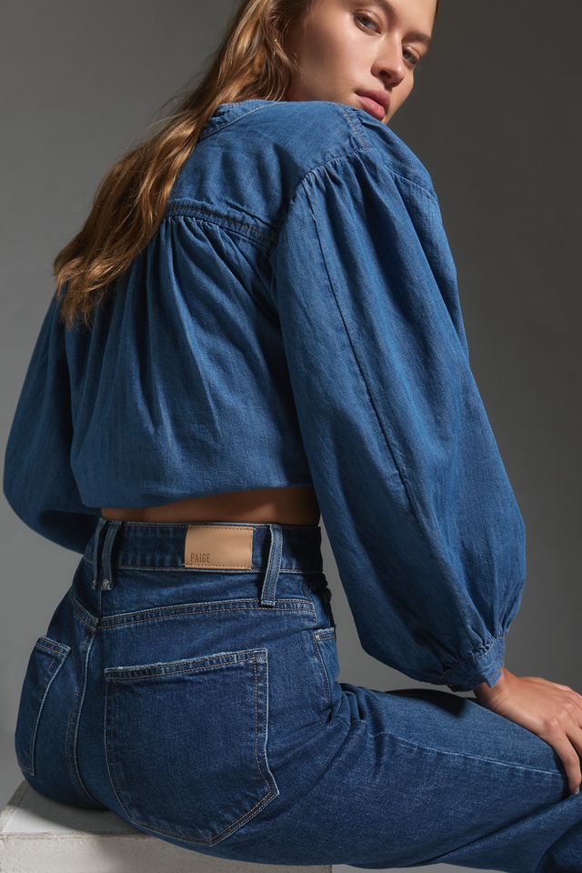 PAIGE Anessa High-Rise Crop Wide-Leg Jeans #4