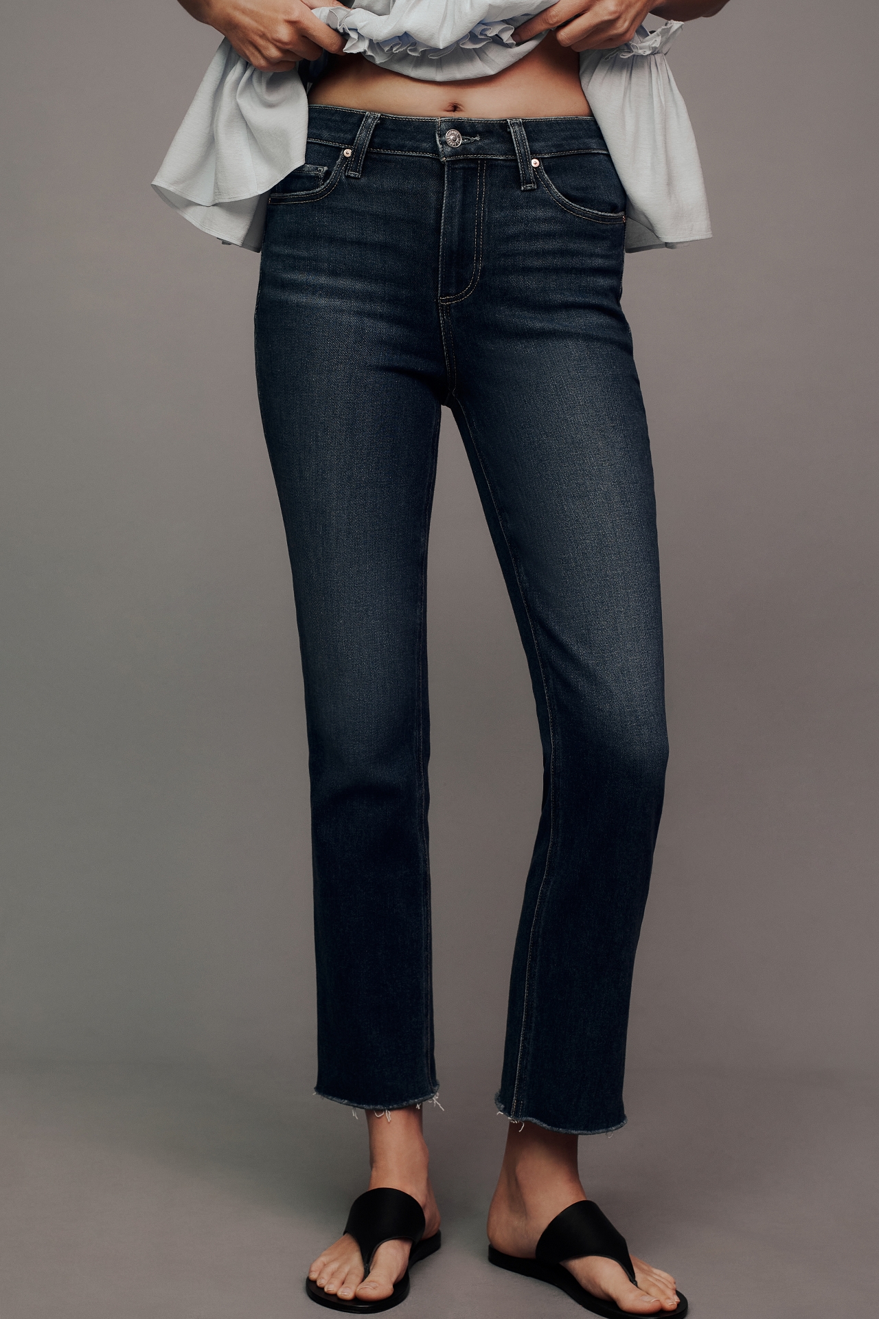 PAIGE The Cindy High-Rise Straight-Leg Jeans