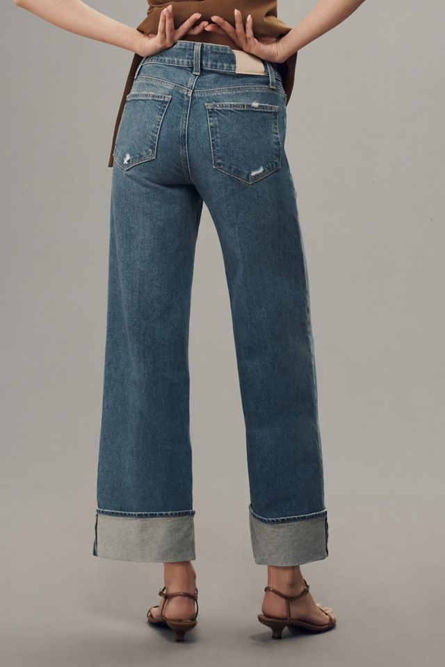 PAIGE Sasha Cuffed High-Rise Wide-Leg Jeans #3