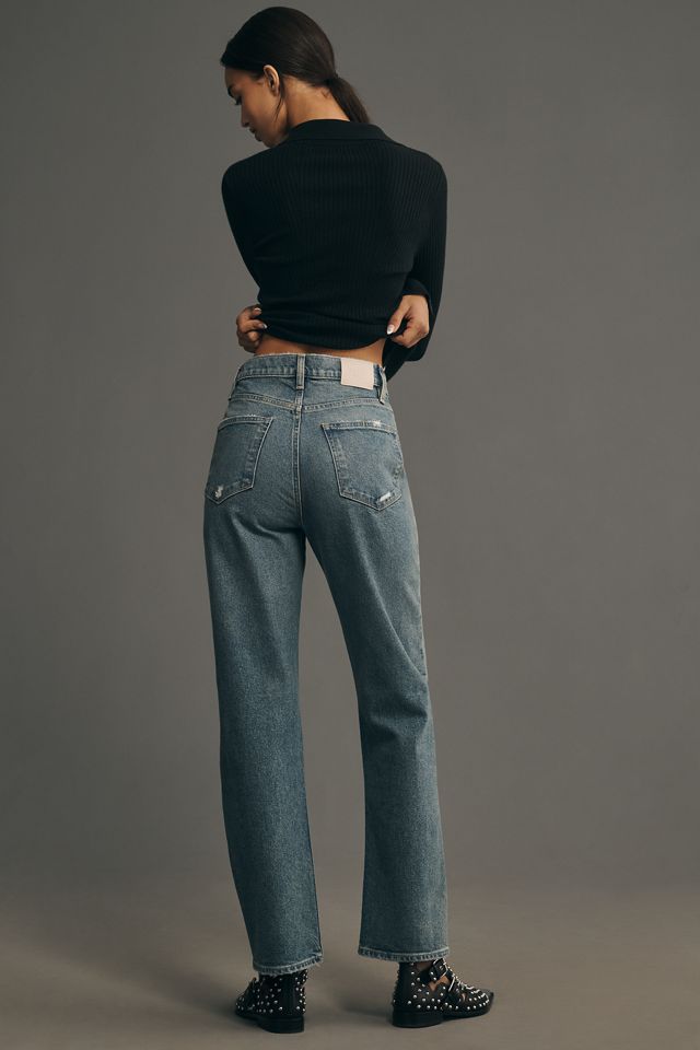 PAIGE Sawyer High-Rise Crop Straight-Leg Jeans #3