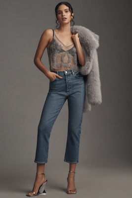PAIGE BILLIE CROP HIGH-RISE STRAIGHT-LEG JEANS 