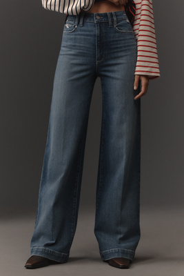 PAIGE Women's Harper 30 High Rise Extra Wide Leg Jeans - Vintage Denim In Roadhouse Wash - View #9