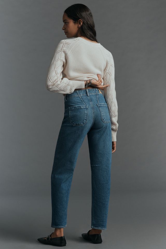 PAIGE Alexis Barrel Leg High-Rise Cuffed Jeans #1