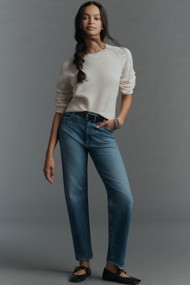 PAIGE Alexis Barrel Leg High-Rise Cuffed Jeans #2