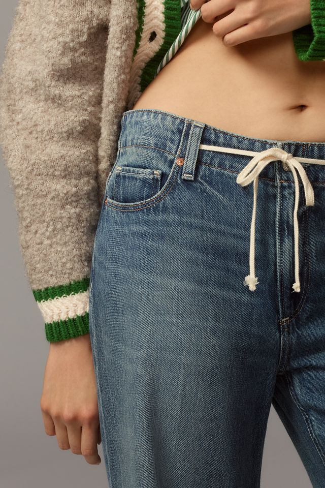 PAIGE Zoey High-Rise Wide-Leg Tie-Waist Jeans  #2