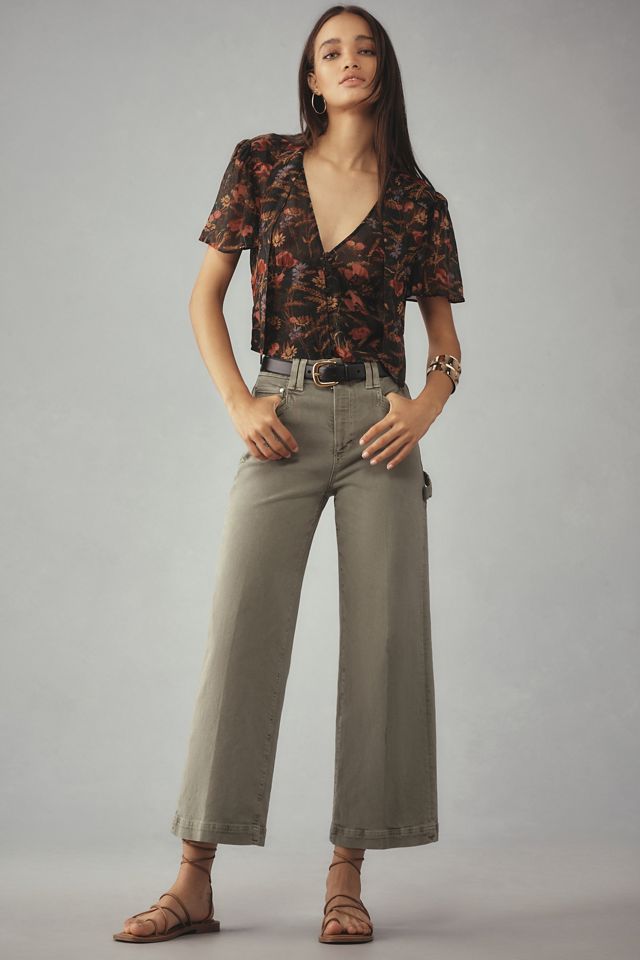 PAIGE Anessa Carpenter High-Rise Wide-Leg Jeans | Anthropologie