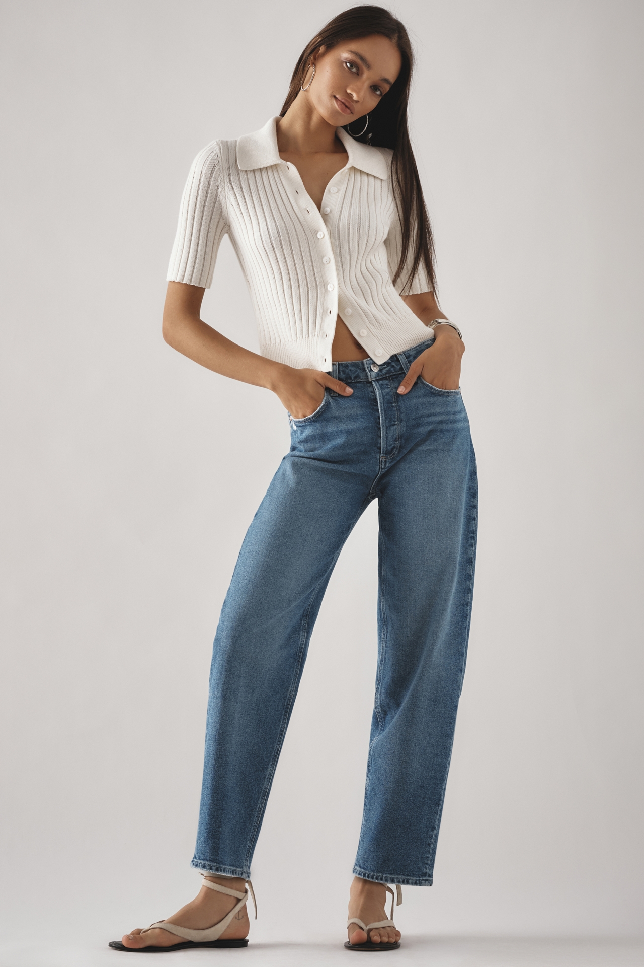 PAIGE Alexis High-Rise Tapered Jeans