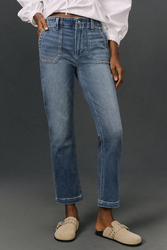 PAIGE Mayslie Mid-Rise Straight-Leg Ankle Jeans #1