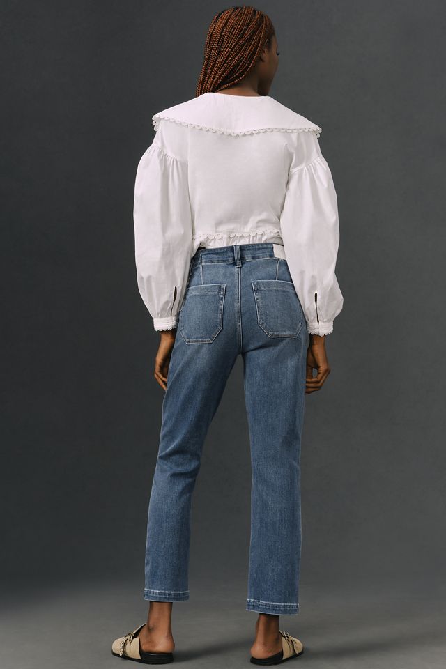 PAIGE Mayslie Mid-Rise Straight-Leg Ankle Jeans #3