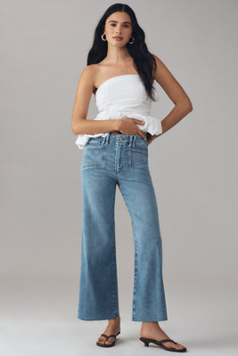 Anessa High-Rise Crop Wide-Leg Jeans