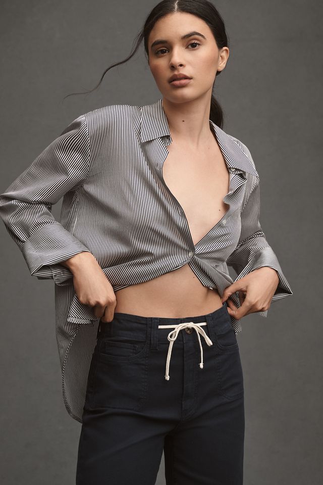PAIGE Ari Tie-Waist High-Rise Wide-Leg Jeans #3