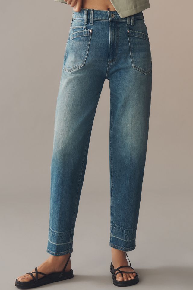 PAIGE Alexis Western Pocket High-Rise Tapered Jeans #1
