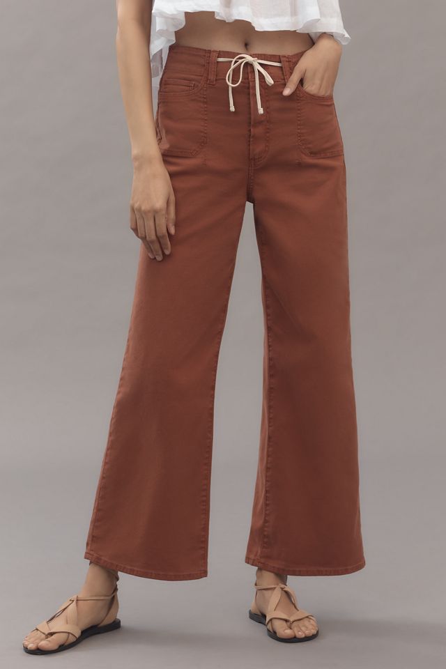 PAIGE Ari High-Rise Wide-Leg Tie-Waist Jeans #1