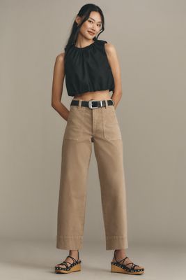 Jeans de Cheville Utilitaire Taille Haute PAIGE Cameron