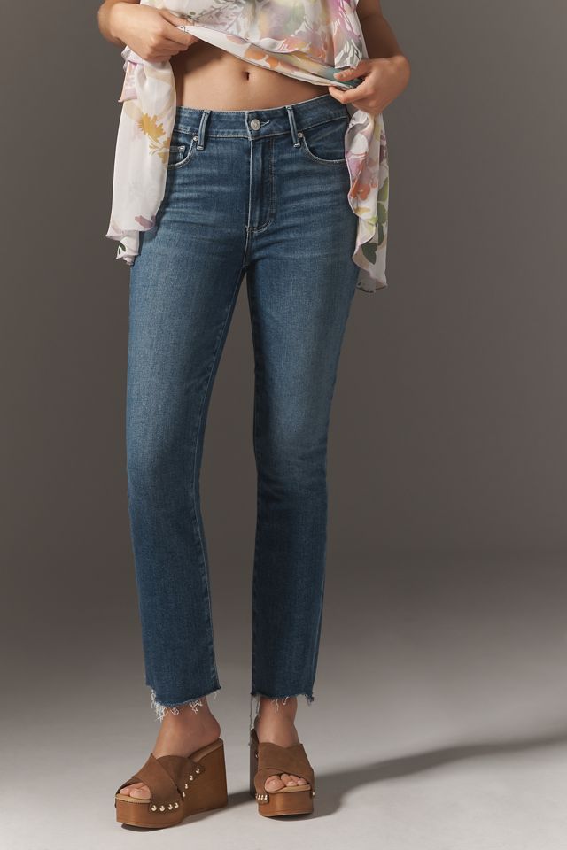 PAIGE Colette High-Rise Raw-Hem Crop Flare Jeans #1