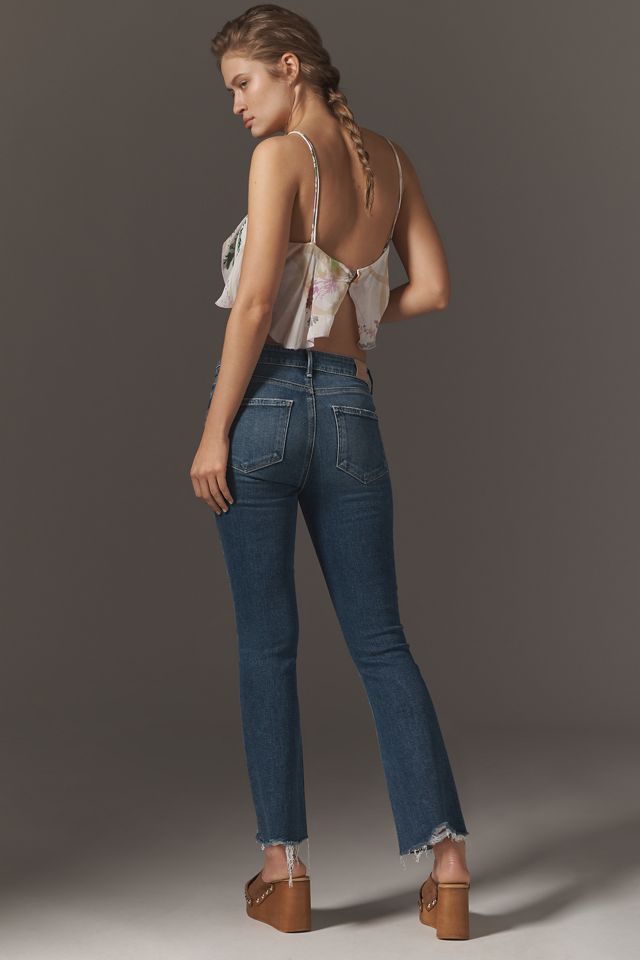PAIGE Colette High-Rise Raw-Hem Crop Flare Jeans #2