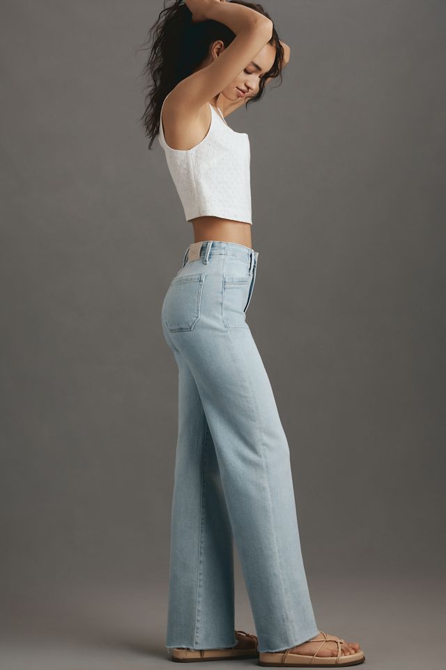 Paige Anessa High-Rise Wide Leg Jeans #4