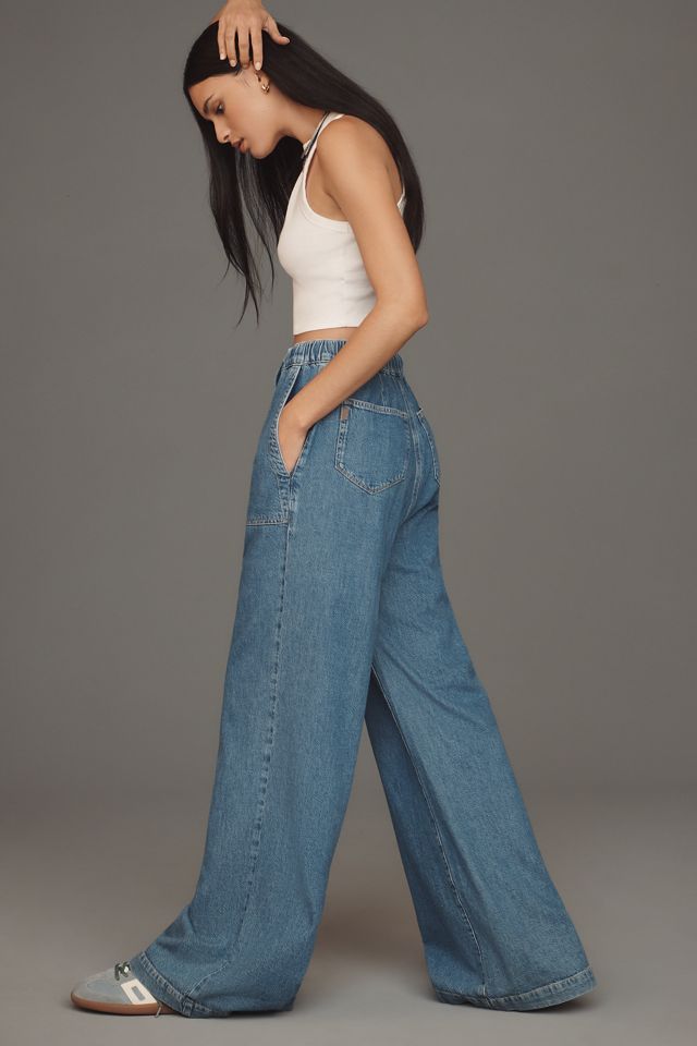 PAIGE Rumi High-Rise Wide-Leg Tie-Waist Jeans #2