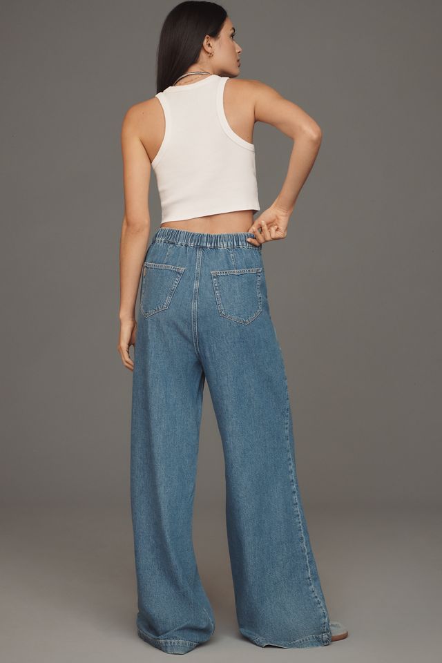 PAIGE Rumi High-Rise Wide-Leg Tie-Waist Jeans #4