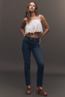 Paige Cindy High-rise Straight-leg Jeans In Blue