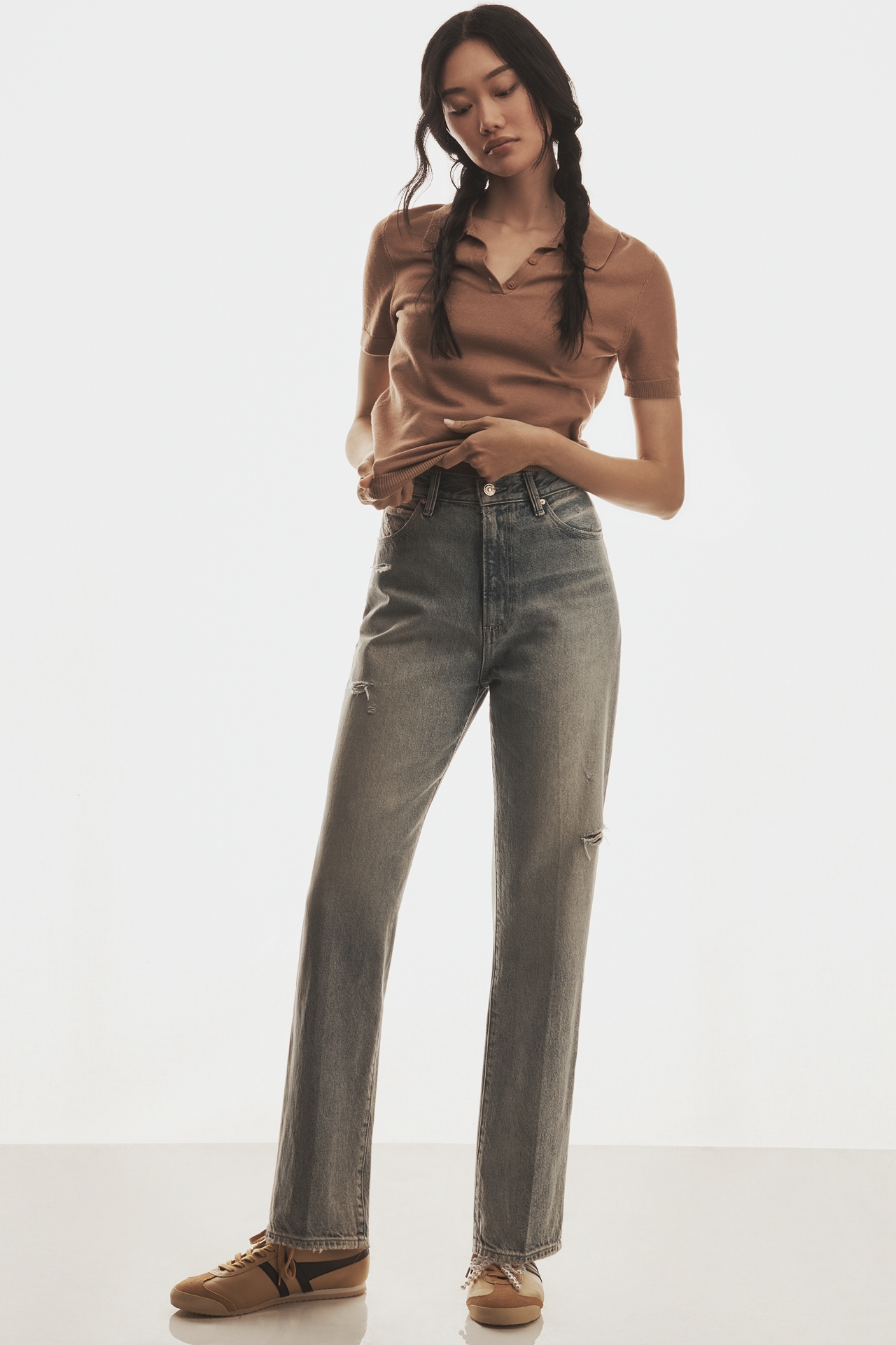 PAIGE The Sawyer High-Rise Straight-Leg Jeans