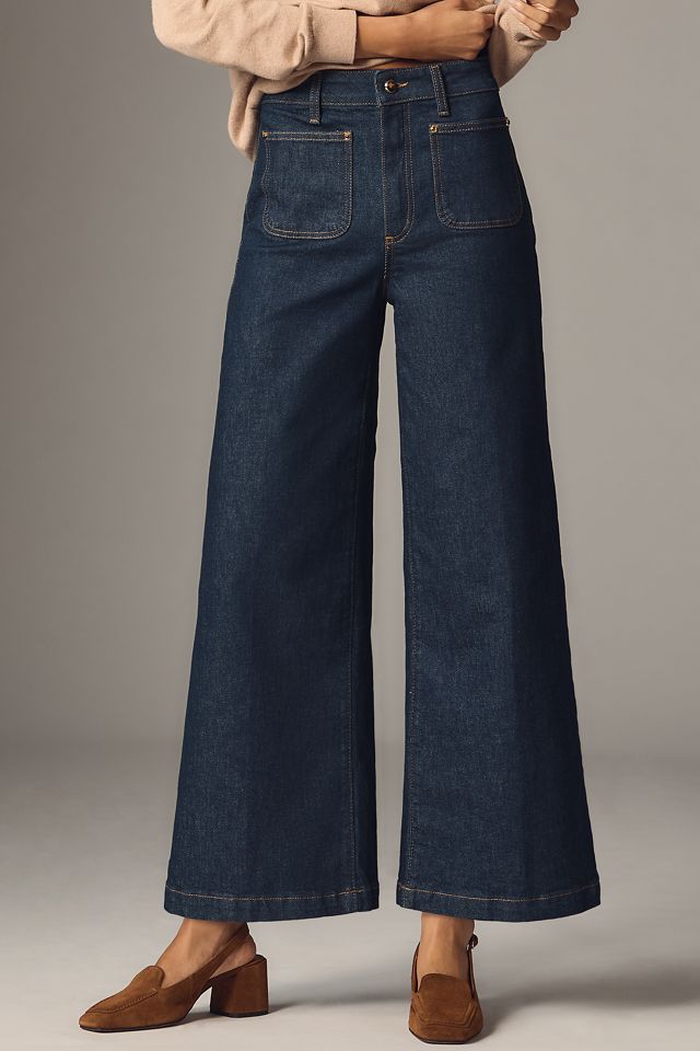 PAIGE Harper High-Rise Wide-Leg Jeans #1