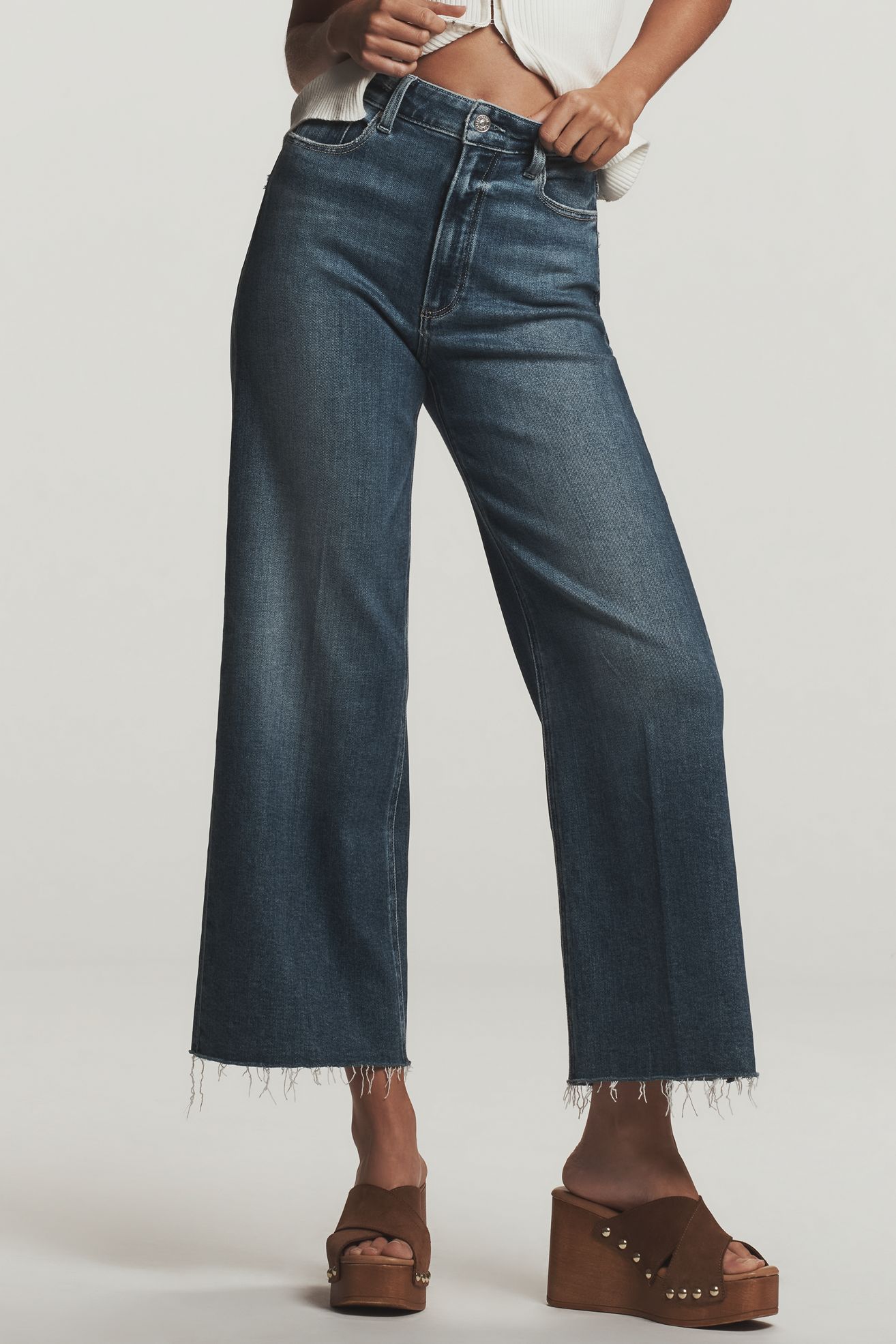 PAIGE Anessa High-Rise Crop Wide Leg Jeans