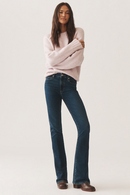 Paige Laurel Canyon High-rise Bootcut Jeans In Blue