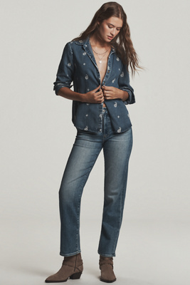 Paige Mason Mid-rise Relaxed Straight-leg Jeans In Blue