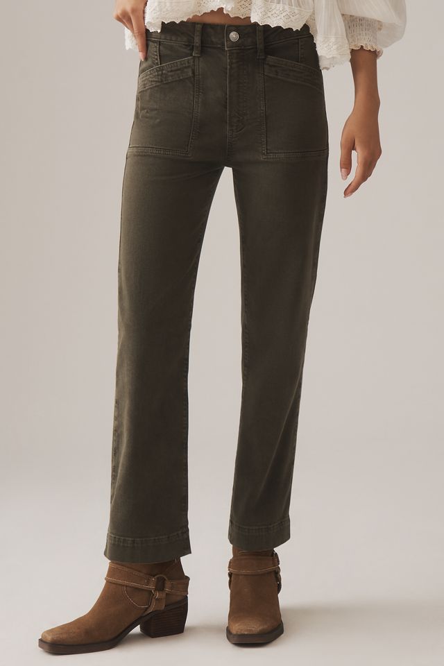 PAIGE Quincy Mid-Rise Straight-Leg Ankle Jeans #1