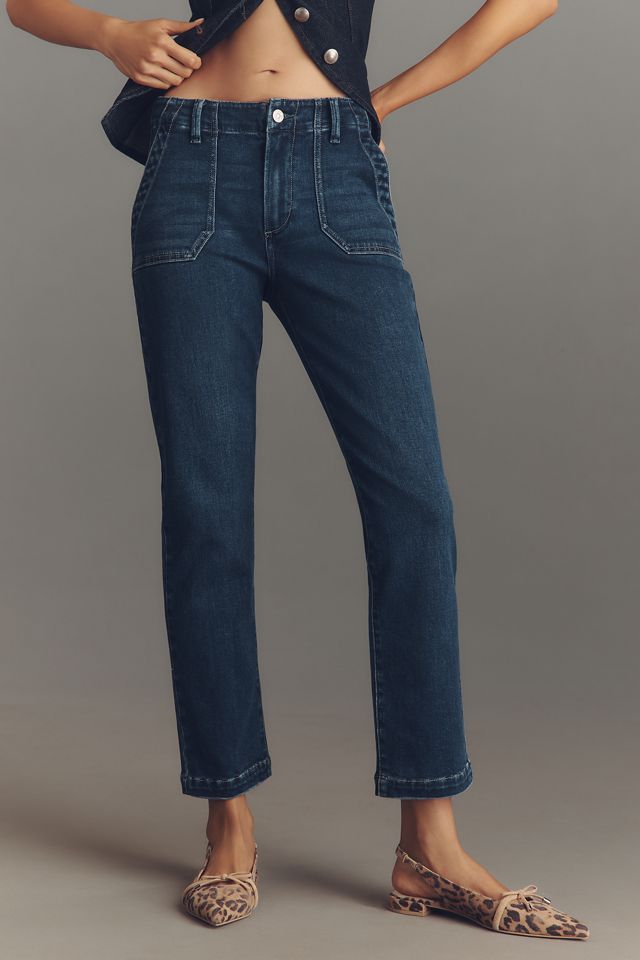 PAIGE Mayslie Mid-Rise Straight-Leg Jeans #1