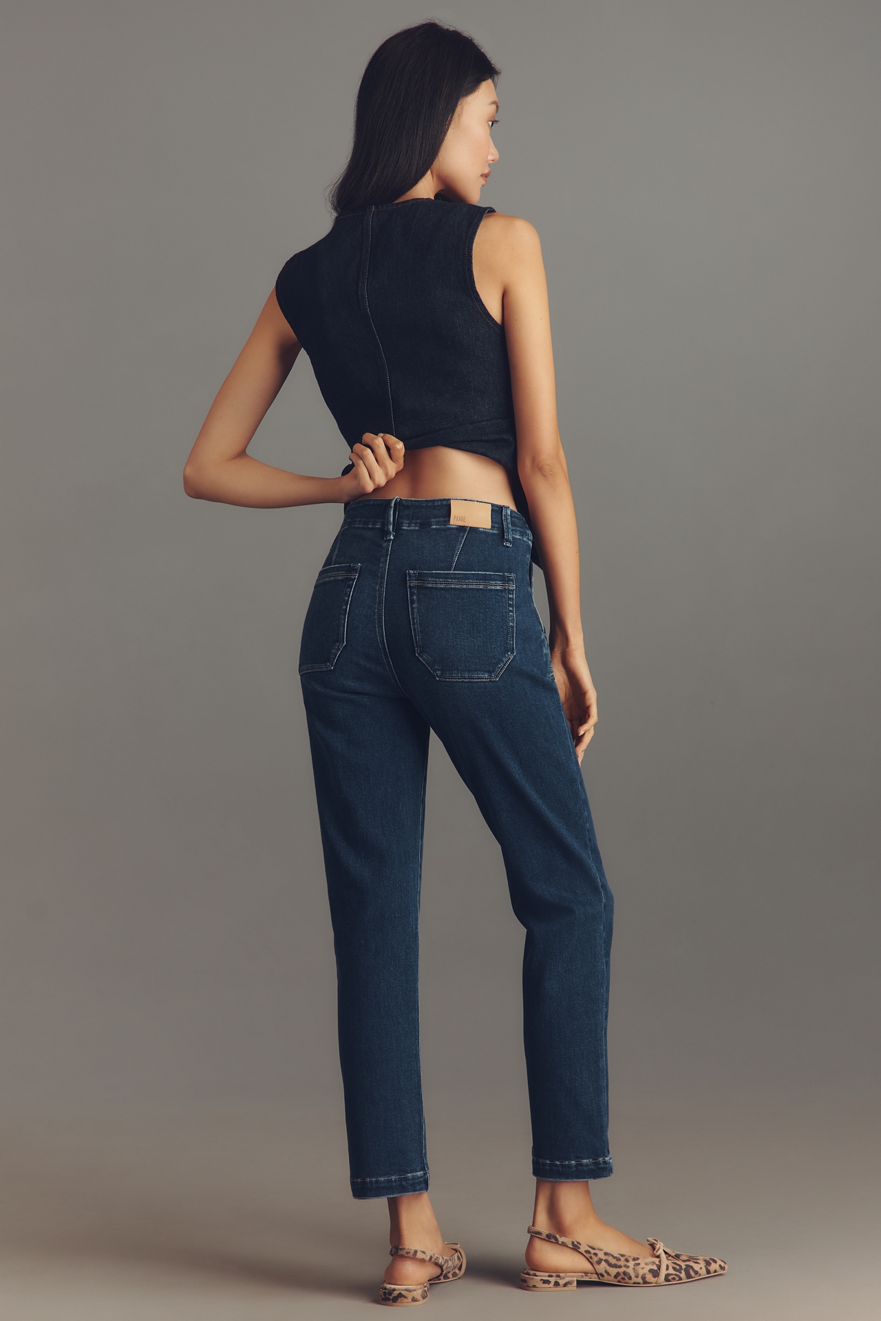 PAIGE Mayslie Mid-Rise Straight-Leg Jeans