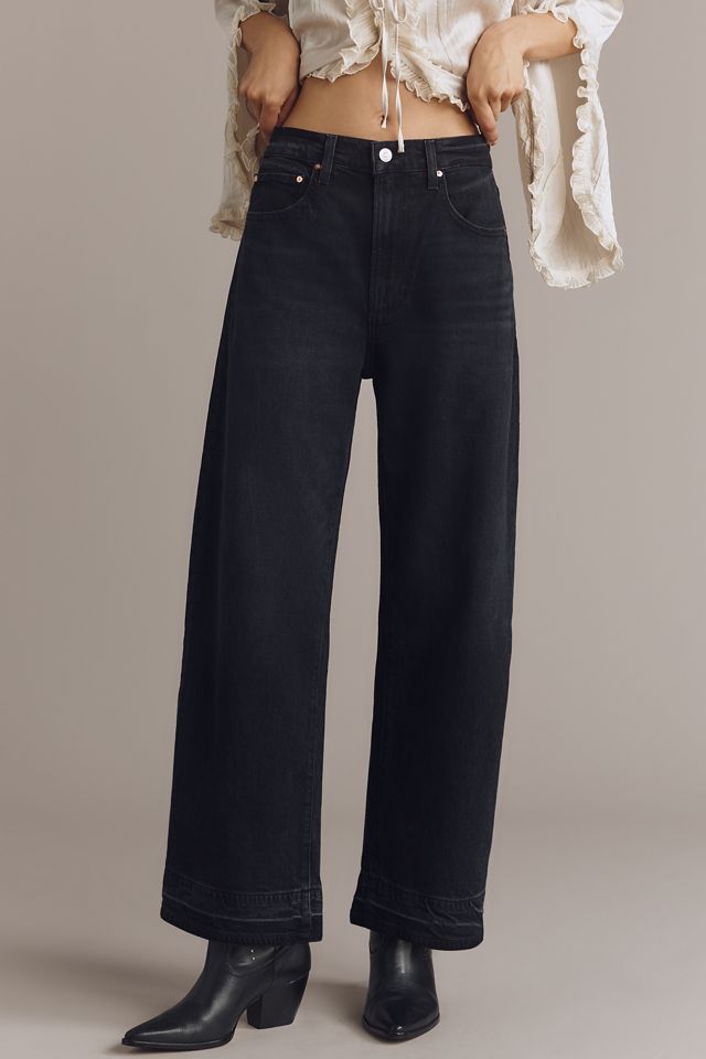 PAIGE Arellia Ankle Undone High-Rise Barrel Jeans #1